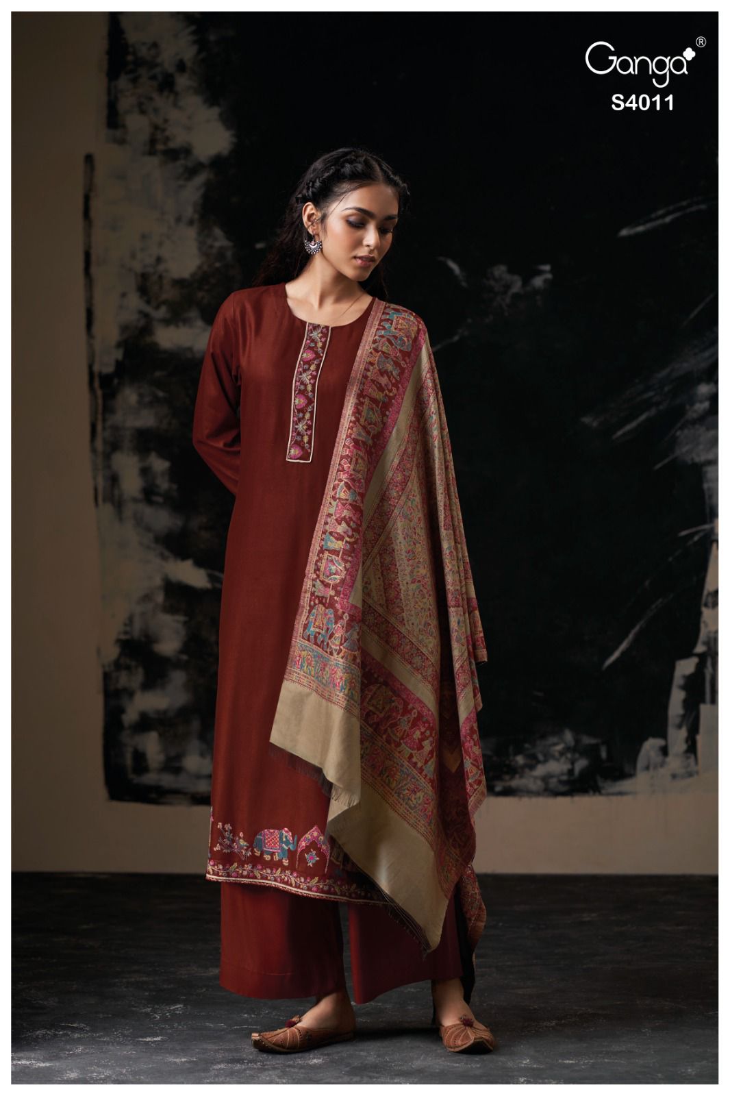 My Fashion Road Ganga Fashion Prerya Exclusive Fancy Ladies Winter Collection Suit | S4011 My Fashion Road Ganga Fashion Prerya Exclusive Fancy Ladies Winter Collection Suit | S4011