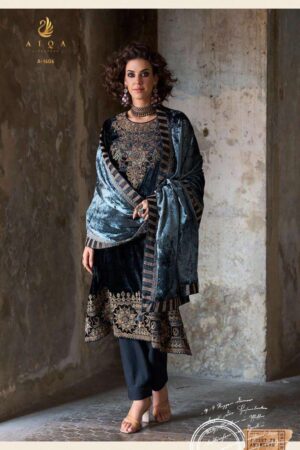 My Fashion Road Aiqa Forest Fantasy Exclusive Latest Designs Velvet Suit | A – 1606