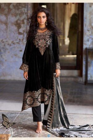 My Fashion Road Aiqa Forest Fantasy Exclusive Latest Designs Velvet Suit | A – 1603