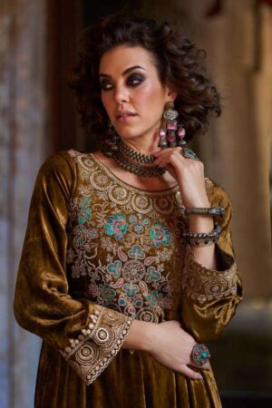 My Fashion Road Aiqa Forest Fantasy Exclusive Latest Designs Velvet Suit | A – 1604