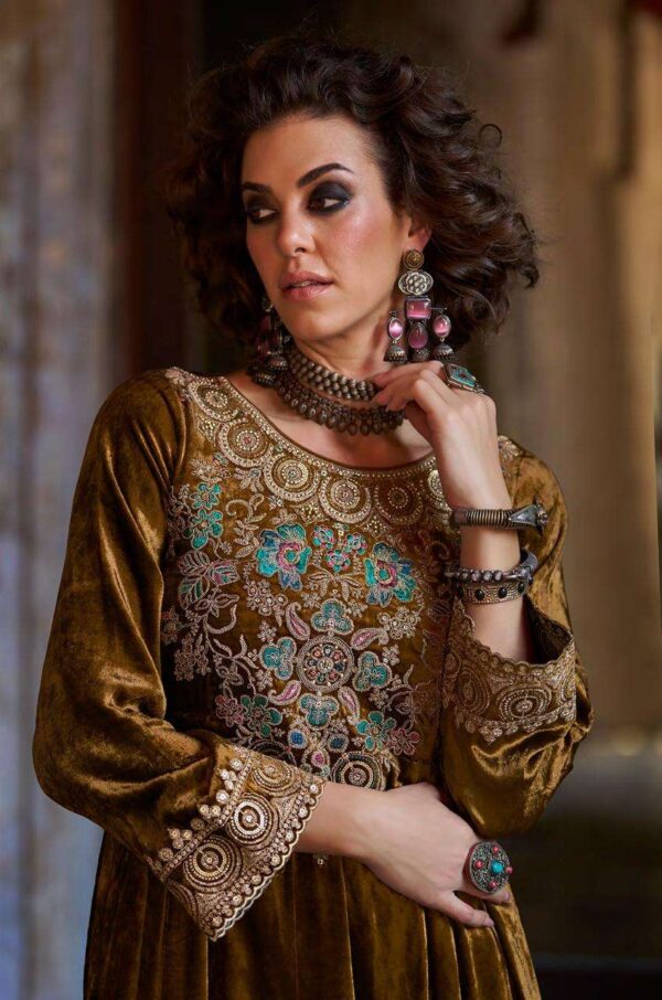 My Fashion Road Aiqa Forest Fantasy Exclusive Latest Designs Velvet Suit | A – 1604