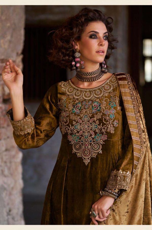 My Fashion Road Aiqa Forest Fantasy Exclusive Latest Designs Velvet Suit | A – 1604