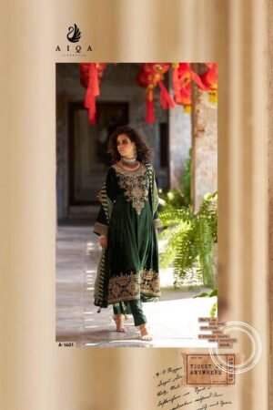 My Fashion Road Aiqa Forest Fantasy Exclusive Latest Designs Velvet Suit | A – 1601