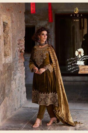 My Fashion Road Aiqa Forest Fantasy Exclusive Latest Designs Velvet Suit | A – 1604