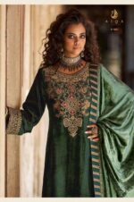 My Fashion Road Aiqa Forest Fantasy Exclusive Latest Designs Velvet Suit | A – 1601