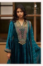 My Fashion Road Aiqa Qealiz Partywear Style Velvet Designer Suit | A – 2403
