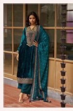My Fashion Road Aiqa Qealiz Partywear Style Velvet Designer Suit | A – 2403