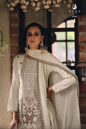 My Fashion Road Aiqa Rihana Pure Viscose Pashmina Latest Winter Suit | A – 2502
