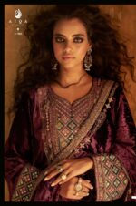 My Fashion Road Aiqa Shuijing Pure Viscose Velvet Designer Suit | A – 1903