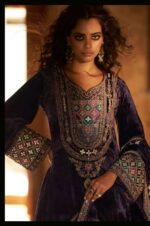 My Fashion Road Aiqa Shuijing Pure Viscose Velvet Designer Suit | A – 1905