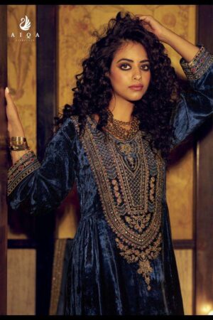My Fashion Road Aiqa The Adams Partywear Style Designer Velvet Suit | A – 2103