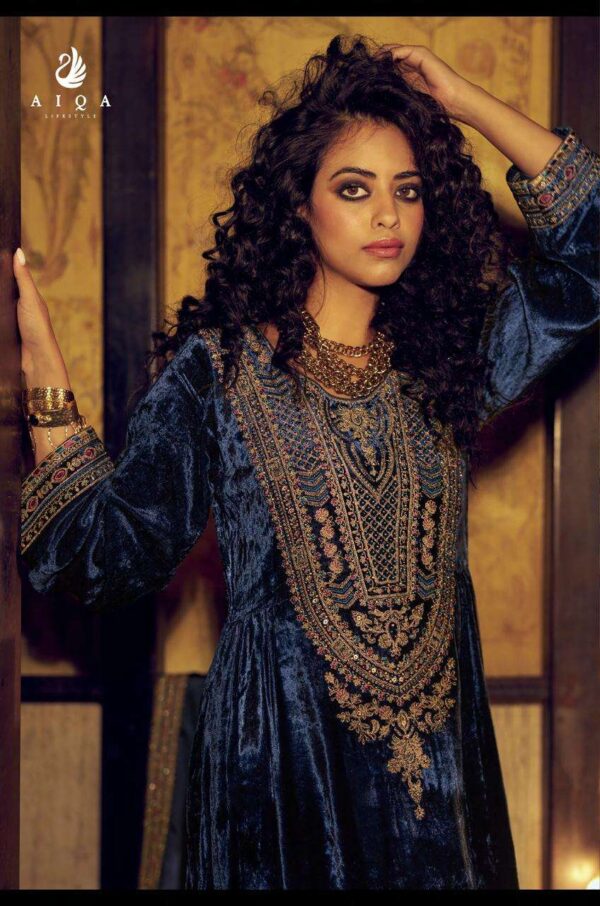 My Fashion Road Aiqa The Adams Partywear Style Designer Velvet Suit | A – 2103
