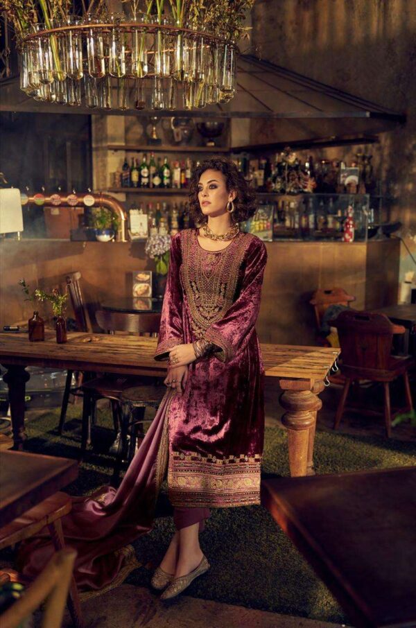 My Fashion Road Aiqa The Adams Partywear Style Designer Velvet Suit | A – 2102