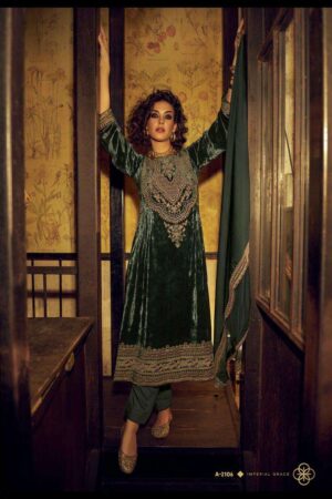 My Fashion Road Aiqa The Adams Partywear Style Designer Velvet Suit | A – 2106
