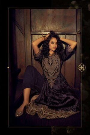 My Fashion Road Aiqa The Adams Partywear Style Designer Velvet Suit | A – 2101