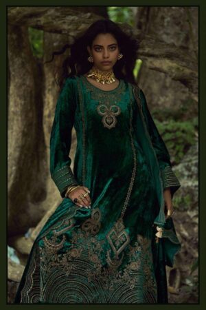 My Fashion Road Aiqa The Goddess Partywear Velvet Designer Latest Suit | A – 2203