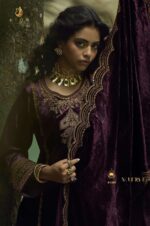 My Fashion Road Aiqa The Goddess Partywear Velvet Designer Latest Suit | A – 2202