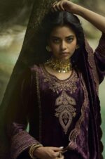 My Fashion Road Aiqa The Goddess Partywear Velvet Designer Latest Suit | A – 2202