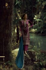 My Fashion Road Aiqa The Lady Of The Lake Latest Designer Velvet Partywear Dress | A – 1801