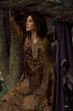 My Fashion Road Aiqa The Lady Of The Lake Latest Designer Velvet Partywear Dress | A – 1802