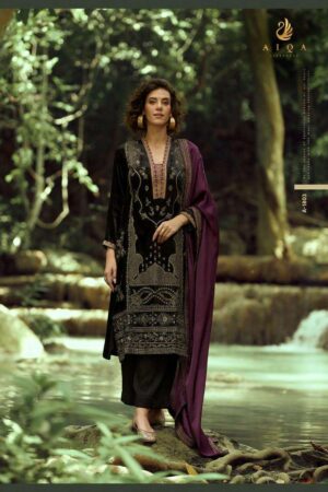 My Fashion Road Aiqa The Lady Of The Lake Latest Designer Velvet Partywear Dress | A – 1803
