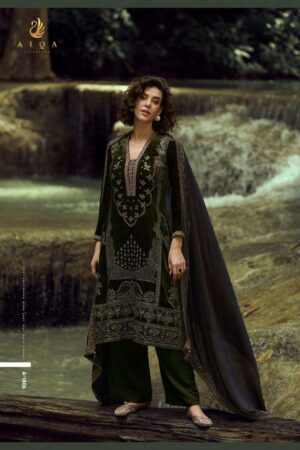My Fashion Road Aiqa The Lady Of The Lake Latest Designer Velvet Partywear Dress | A – 1806