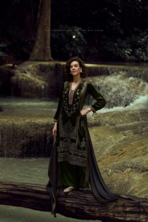 My Fashion Road Aiqa The Lady Of The Lake Latest Designer Velvet Partywear Dress | A – 1806