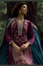 My Fashion Road Aiqa The Lady Of The Lake Latest Designer Velvet Partywear Dress | A – 1801