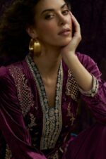 My Fashion Road Aiqa The Lady Of The Lake Latest Designer Velvet Partywear Dress | A – 1801