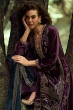 My Fashion Road Aiqa The Lady Of The Lake Latest Designer Velvet Partywear Dress | A – 1804