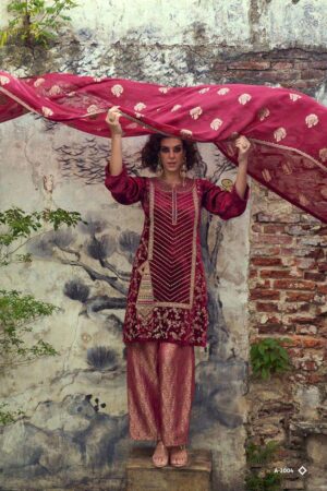 My Fashion Road Aiqa Velvora Designer Style Pure Viscose Velvet Suit | A – 2004