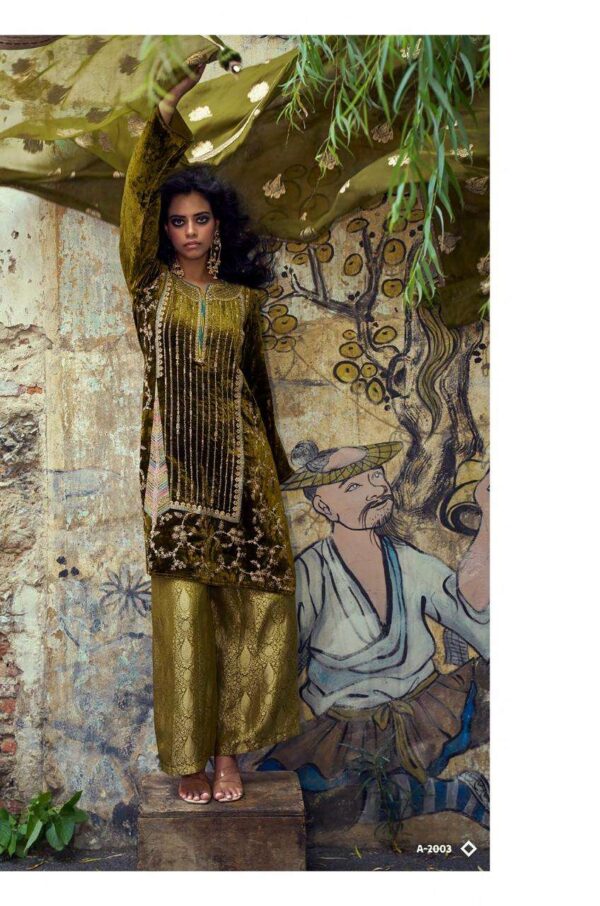 My Fashion Road Aiqa Velvora Designer Style Pure Viscose Velvet Suit | A – 2003