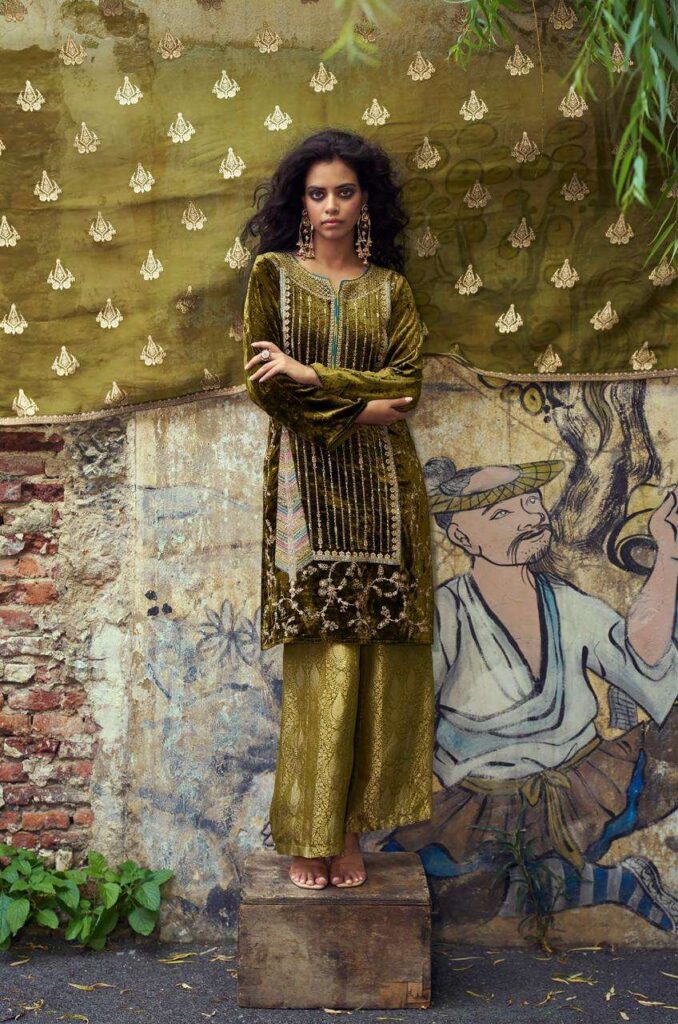My Fashion Road Aiqa Velvora Designer Style Pure Viscose Velvet Suit | A – 2003