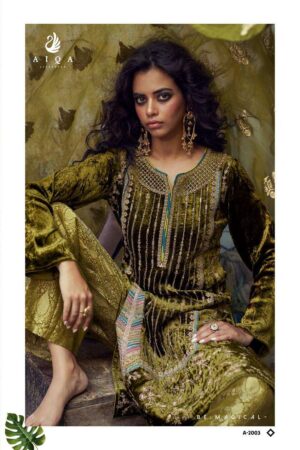 My Fashion Road Aiqa Velvora Designer Style Pure Viscose Velvet Suit | A – 2003