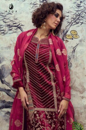 My Fashion Road Aiqa Velvora Designer Style Pure Viscose Velvet Suit | A – 2004