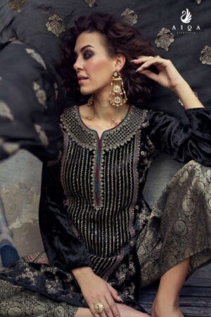 My Fashion Road Aiqa Velvora Designer Style Pure Viscose Velvet Suit | A – 2002