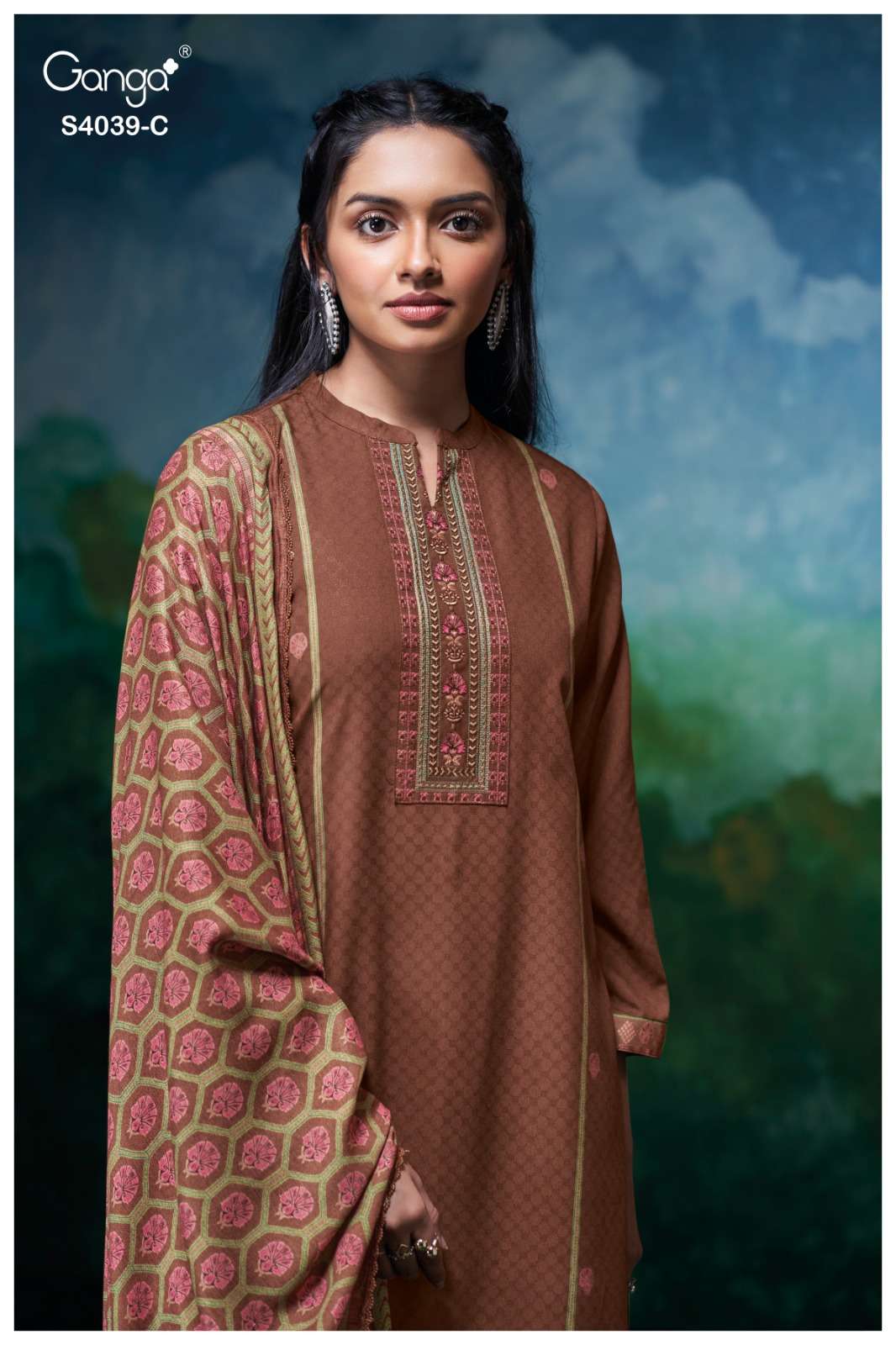 My Fashion Road Ganga Fashion Anara Pure Pashmina Winter Suit | S4039 – C My Fashion Road Ganga Fashion Anara Pure Pashmina Winter Suit | S4039 – C