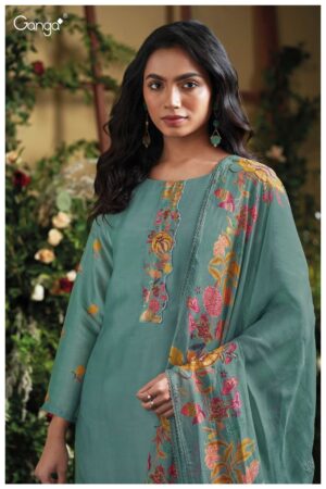 My Fashion Road Ganga Fashion Aqsa Premium Style Pure Bemberg Silk Suit | S3779 – B