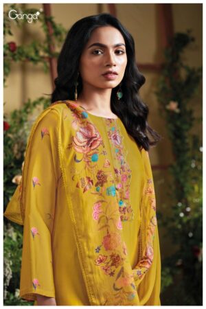 My Fashion Road Ganga Fashion Aqsa Premium Style Pure Bemberg Silk Suit | S3779 – A