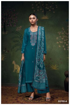 My Fashion Road Ganga Fashion Beyla Pure Wool Pashmina Ladies Suit | S3700 – A