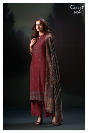 My Fashion Road Ganga Fashion Daisha Premium Designs Winter Wear Suits | S4004