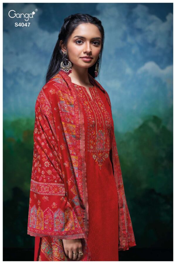 My Fashion Road Ganga Fashion Daniah Pure Pashmina Premium Suits | 4047