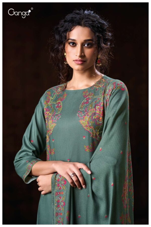 My Fashion Road Ganga Fashion Darsie Premium Wear Pashmina Winter Suit | S3745-C