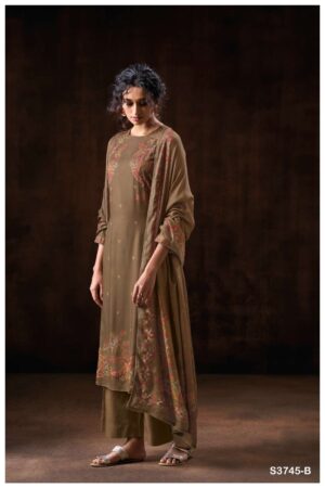 My Fashion Road Ganga Fashion Darsie Premium Wear Pashmina Winter Suit | S3745-B