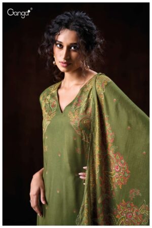 My Fashion Road Ganga Fashion Darsie Premium Wear Pashmina Winter Suit | S3745-A