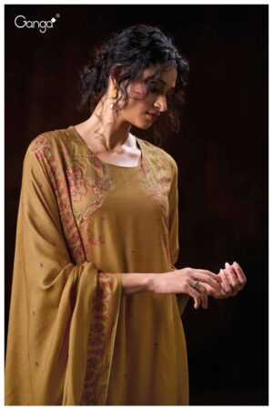 My Fashion Road Ganga Fashion Darsie Premium Wear Pashmina Winter Suit | S3745-D