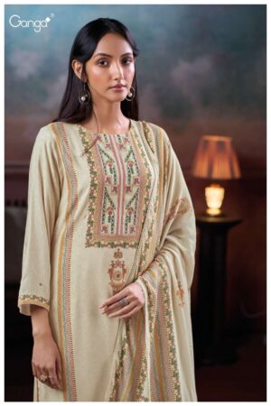 My Fashion Road Ganga Fashion Dionika Exclusive Fancy Pashmina Jacquard Suit | C3807 – B