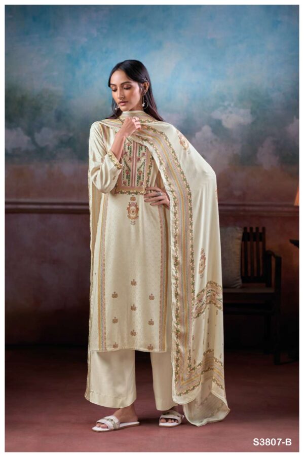 My Fashion Road Ganga Fashion Dionika Exclusive Fancy Pashmina Jacquard Suit | C3807 – B