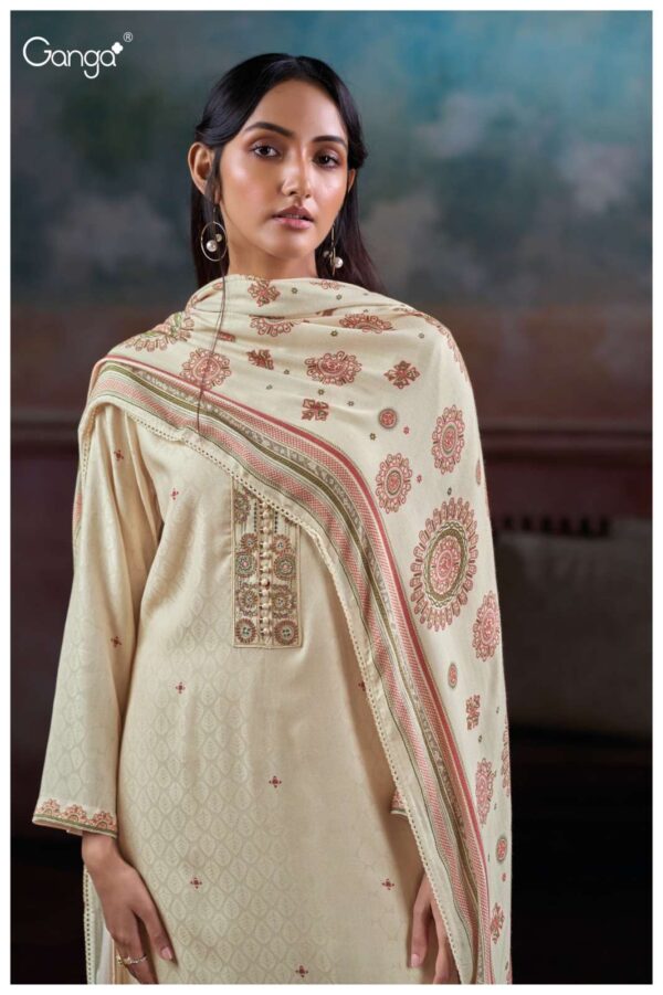 My Fashion Road Ganga Fashion Dionika Exclusive Fancy Pashmina Jacquard Suit | C3807 – A