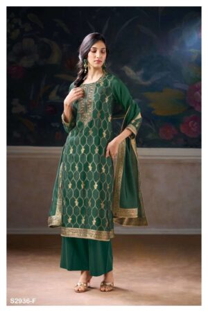 My Fashion Road Ganga Fashion Eelisi Premium Jacquard Silk Suit | S2936 – F
